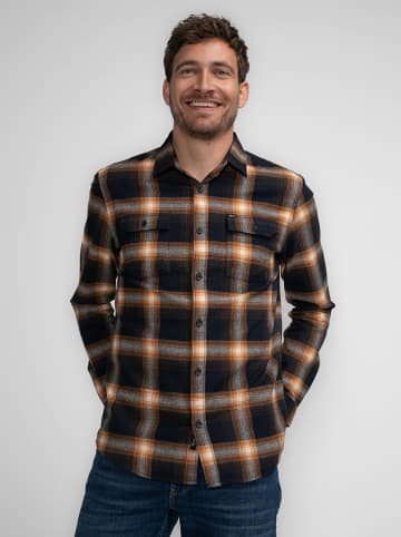 Petrol Industries Blouse - regular fit - zwart/oranje