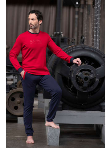 maryplaid Pyjama in Rot/ Dunkelblau