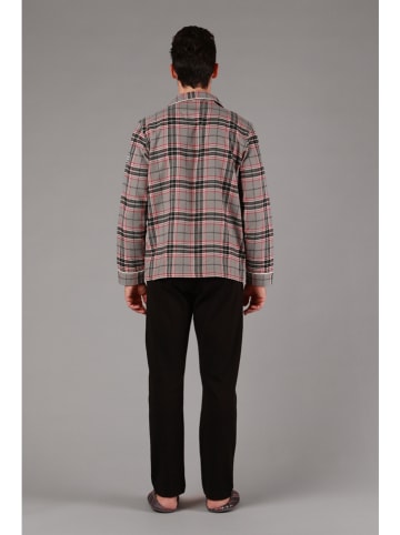 maryplaid Pyjama in Grau/ Schwarz