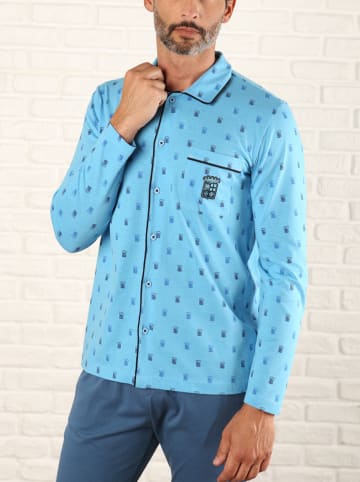 maryplaid Pyjama lichtblauw/blauw