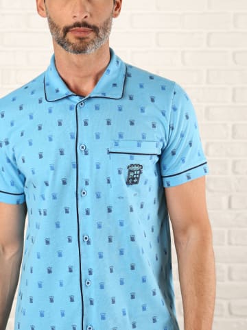 maryplaid Pyjama lichtblauw/blauw