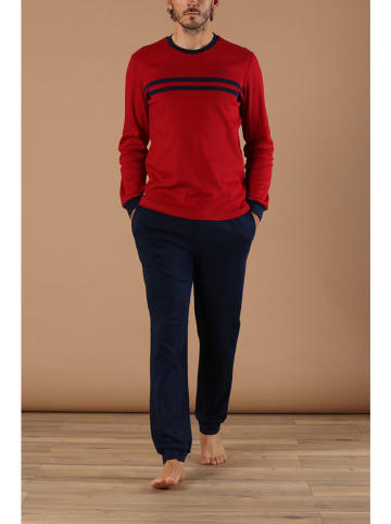 maryplaid Pyjama rood/donkerblauw