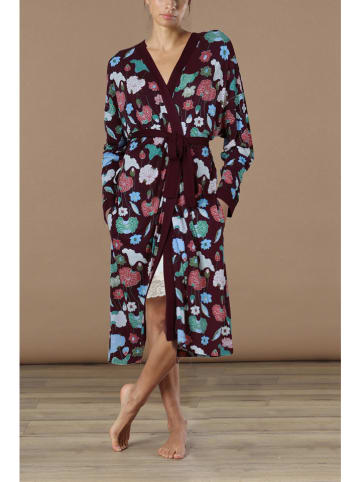 maryplaid Szlafrok w kolorze bordowym ze wzorem