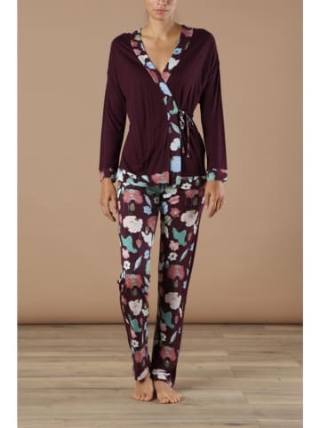 maryplaid Pyjama in Rot/ Bunt