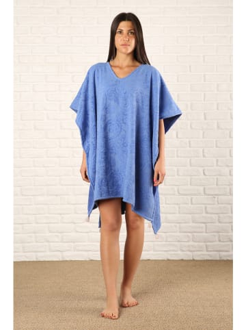 maryplaid Ponczo kąpielowe w kolorze niebieskim
