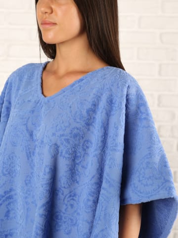 maryplaid Ponczo kąpielowe w kolorze niebieskim