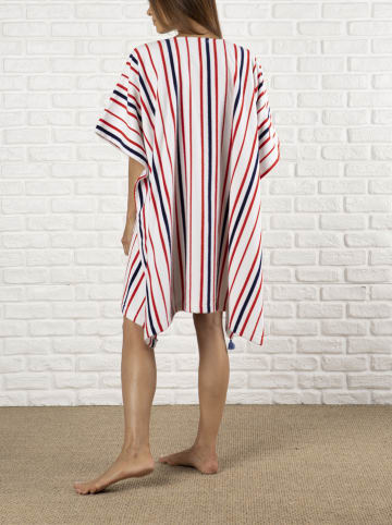 maryplaid Badeponcho in Rot/ Dunkelblau