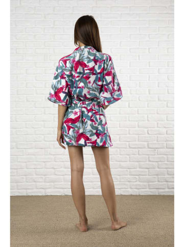 maryplaid Szlafrok w kolorze różowo-zielonym