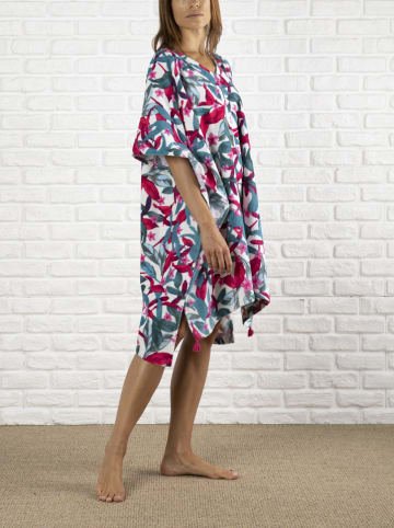 maryplaid Badponcho rood/groen