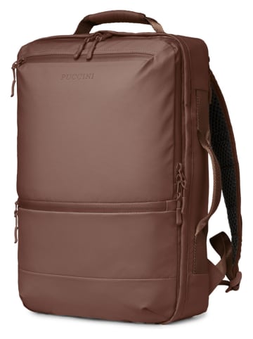 Puccini Plecak "Jetzy" w kolorze brązowym - 46 x 31 x 15 cm
