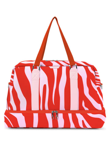 Puccini Reisetasche "Philadelphia" in Rosa/Rot - (B)49 x (H)24 x (T)33 cm