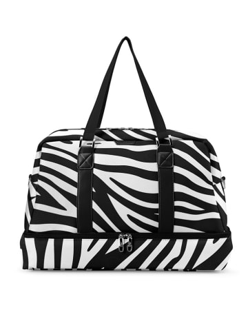 Puccini Reisetasche "Philadelphia" in Weiß/ Schwarz - (B)49 x (H)33 x (T)24 cm