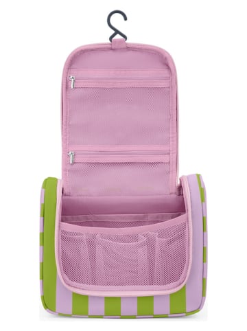 Puccini Kosmetyczka "Infinity" w kolorze jasnoróżowo-zielonym - 24 x 10 x 14 cm