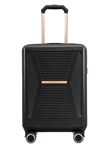 Puccini Walizka "Malibu" w kolorze czarnym - 36 x 55 x 20 cm