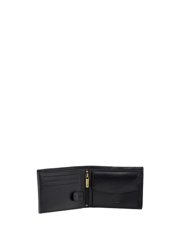 Puccini Skórzany portfel "Murano" w kolorze czarnym - 13 x 9,5 cm