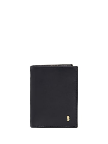 Puccini Leder-Geldbörse "Murano" in Schwarz - (B)10 x (H)13 cm