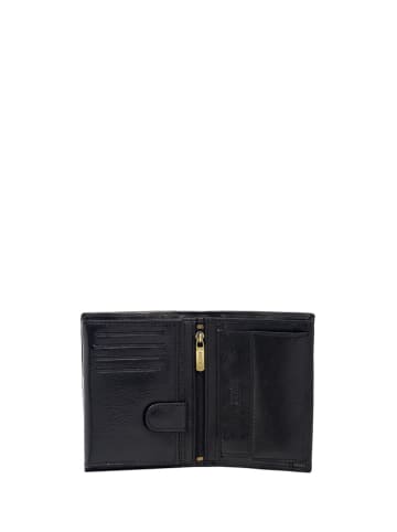 Puccini Leder-Geldbörse "Murano" in Schwarz - (B)10 x (H)13 cm