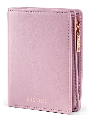 Puccini Leder-Geldbörse "Zen" in Rosa - (B)8,5 x (H)11,5 x (T)2 cm