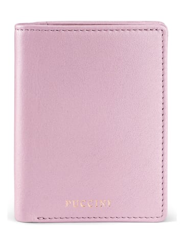 Puccini Leder-Geldbörse "Zen" in Rosa - (B)8,5 x (H)11,5 x (T)2 cm