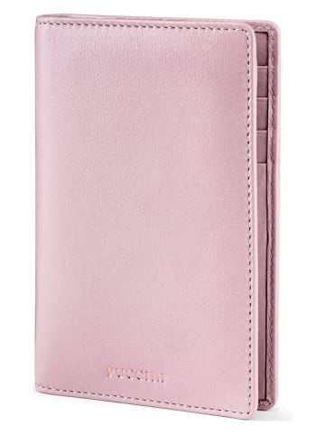 Puccini Etui "Zen" w kolorze jasnoróżowym na dokumenty podróżne - 10 x 14 x 1 cm