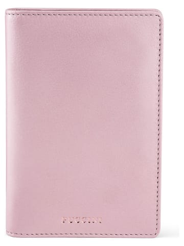 Puccini Etui "Zen" w kolorze jasnoróżowym na dokumenty podróżne - 10 x 14 x 1 cm
