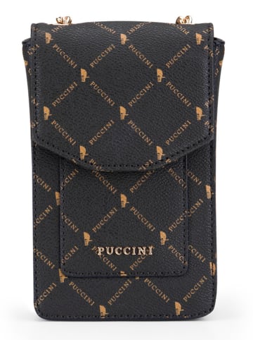 Puccini Torebka w kolorze czarnym na telefon - 11 x 18 x 5,5 cm