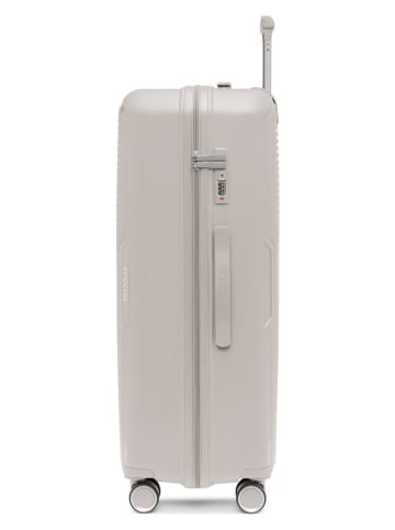 Puccini Walizka "Yoko" w kolorze kremowym - 51 x 77 x 30 cm