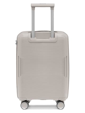 Puccini Walizka "Yoko" w kolorze kremowym - 36 x 55 x 26 cm