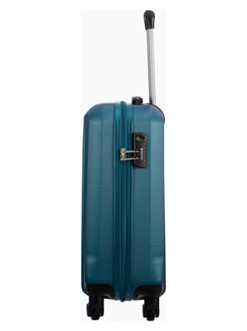 Puccini Hardcase-Trolley "Paris" in Türkis - (B)40 x (H)55 x (T)20 cm