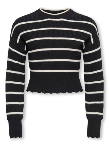 KIDS ONLY Sweter "Ibi" w kolorze kremowo-czarnym