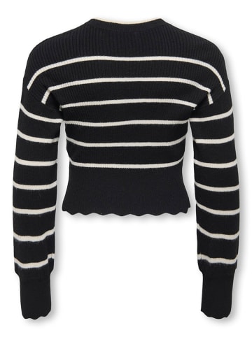 KIDS ONLY Sweter "Ibi" w kolorze kremowo-czarnym