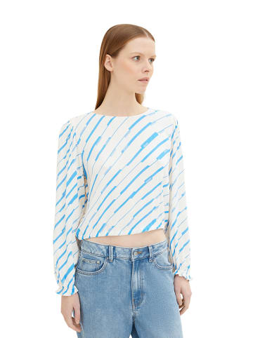 Tom Tailor Bluzka w kolorze biało-błękitnym