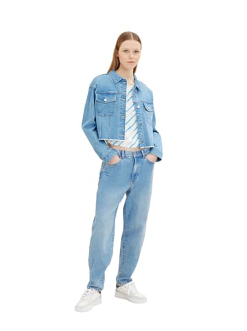 Tom Tailor Bluse in Weiß/ Hellblau