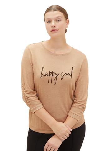 Tom Tailor Longsleeve in Hellbraun
