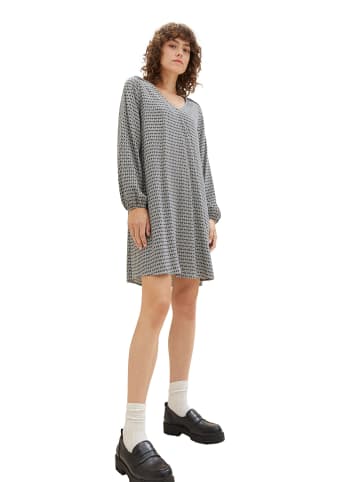 Tom Tailor Kleid in Grau/ Schwarz