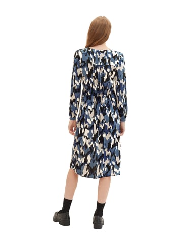 Tom Tailor Kleid in Blau/ Beige