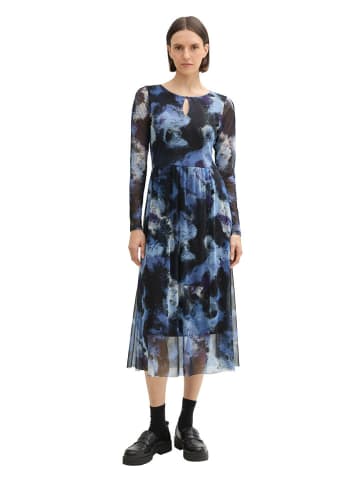 Tom Tailor Kleid in Schwarz/ Blau