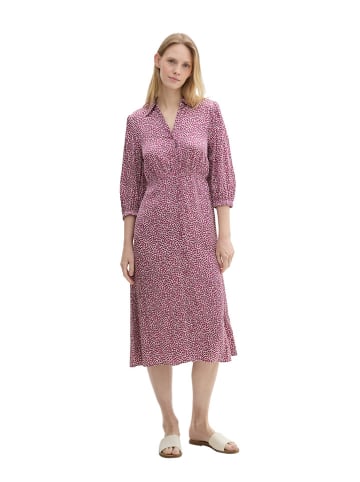 Tom Tailor Sukienka koszulowa w kolorze różowo-białym