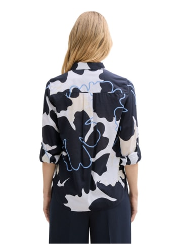 Tom Tailor Bluzka w kolorze biało-granatowym