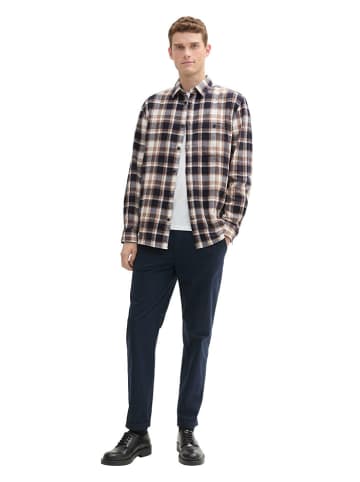 Tom Tailor Hemd - Regular fit - in Hellbraun/ Schwarz