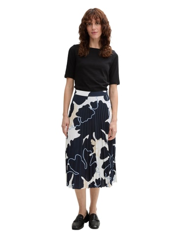 Tom Tailor Rock in Dunkelblau/ Weiß/ Beige