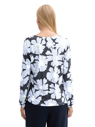 Tom Tailor Bluzka w kolorze błękitno-granatowo-białym