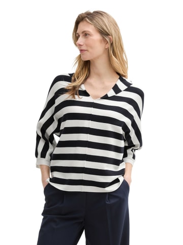 Tom Tailor Pullover in Schwarz/ Weiß