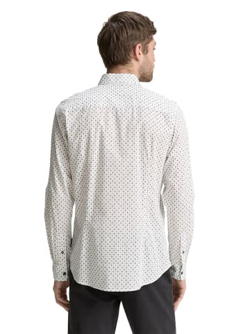 Tom Tailor Hemd in Creme/ Dunkelblau