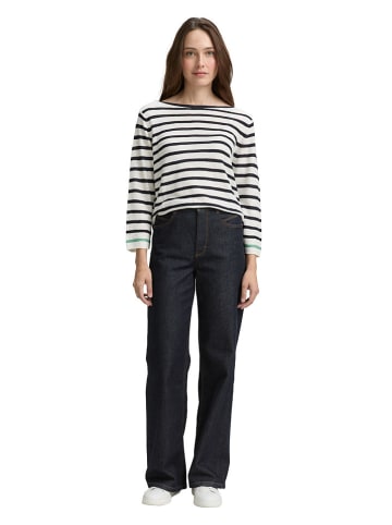 Tom Tailor Bluzka w kolorze kremowo-granatowym