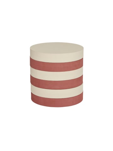 OYOY mini Stolik "Iro" w kolorze czerwono-kremowym - wys. 28 x Ø 28 cm