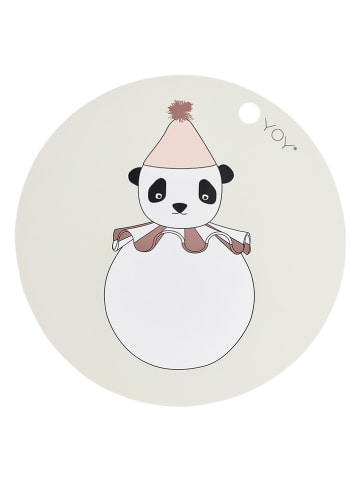 OYOY mini Placemat "Panda Pompom" crème - Ø 39 cm