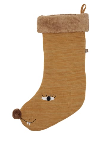 OYOY mini Weihnachtsstrumpf "Löwe" in Beige - (H)36 cm