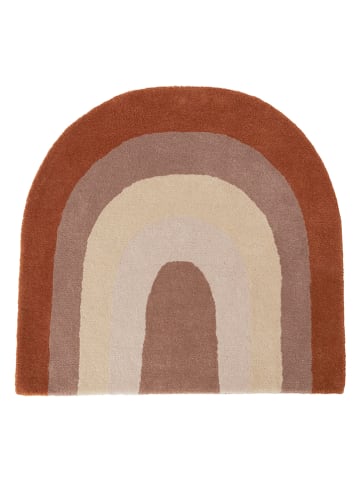 OYOY mini Teppich "Rainbow" in Hellbraun - (B)90 x (H)88 cm