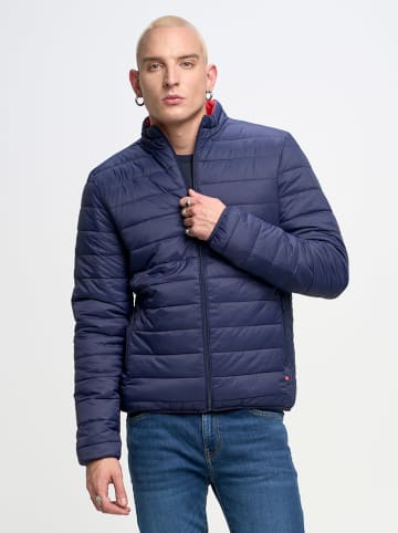 BIG STAR Wende-Steppjacke "Abelard" in Dunkelblau/ Rot